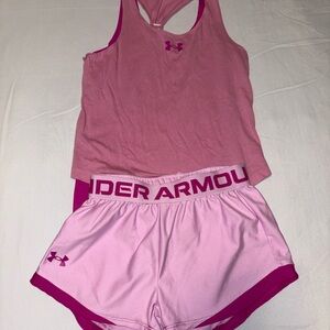 Under Armour Pink Kids Matching Set